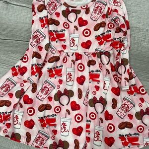 Chick-fil-A Themed Kids Dress - Pink and Red